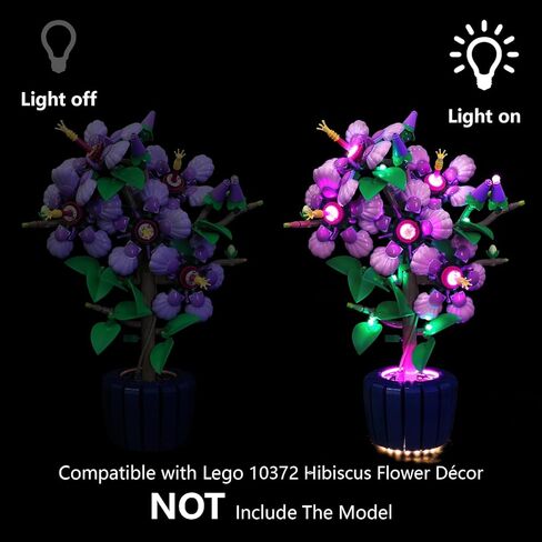 LED Light Kit Compatible with Lego Hibiscus Flower 10372 Building Blocks, Upgraded Lighting Accessories for Lego Botanicals Collection Hibiscus Flower Décor Display (Lights Only, Not Included Model) in Saudi Arabia
