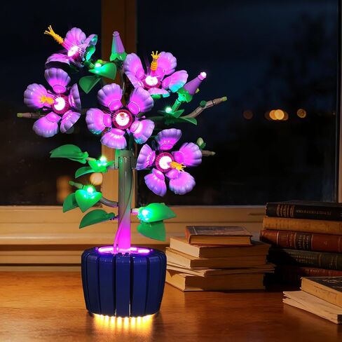 LED Light Kit Compatible with Lego Hibiscus Flower 10372 Building Blocks, Upgraded Lighting Accessories for Lego Botanicals Collection Hibiscus Flower Décor Display (Lights Only, Not Included Model) in Saudi Arabia