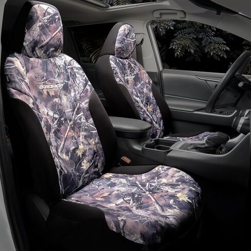 CAROMOP Premium Camo Front Seat Covers – Waterproof Wear Resistant Neoprene & Oxford Fabric, Airbag Compatible, Universal Fit for Cars, Vans, Trucks & SUV in Saudi Arabia