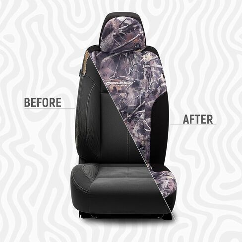 CAROMOP Premium Camo Front Seat Covers – Waterproof Wear Resistant Neoprene & Oxford Fabric, Airbag Compatible, Universal Fit for Cars, Vans, Trucks & SUV in Saudi Arabia