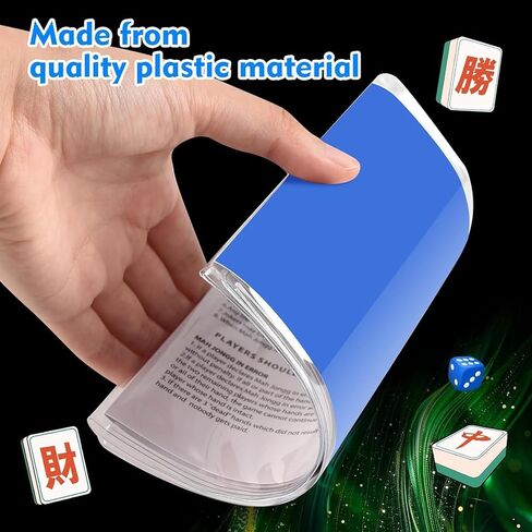 8 Pcs 2026 Standard American Mahjong Card Holder&Mahjong Line Finder, Mah Jong Card Protector for Cover Quickly Identify Winning Combination (Includes 4Pcs Cards Sleeve and 4Pcs Line Reader) in Saudi Arabia