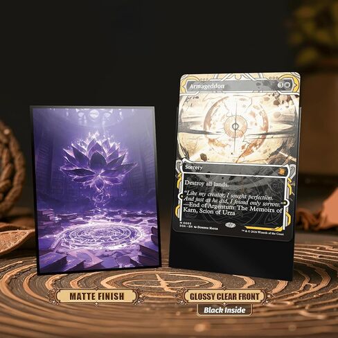 MTG Card Sleeves - Library Lotus - Ultra Clear Front & Matte Finish Back, 100 Count Standard Size Matte Art Sleeve for Magic the Gathering in Saudi Arabia
