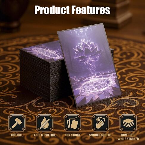 MTG Card Sleeves - Library Lotus - Ultra Clear Front & Matte Finish Back, 100 Count Standard Size Matte Art Sleeve for Magic the Gathering in Saudi Arabia