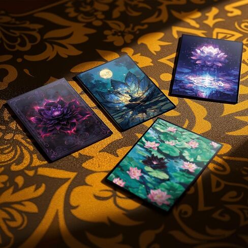 MTG Card Sleeves - Library Lotus - Ultra Clear Front & Matte Finish Back, 100 Count Standard Size Matte Art Sleeve for Magic the Gathering in Saudi Arabia