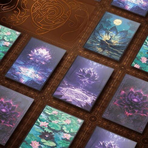 MTG Card Sleeves - Library Lotus - Ultra Clear Front & Matte Finish Back, 100 Count Standard Size Matte Art Sleeve for Magic the Gathering in Saudi Arabia