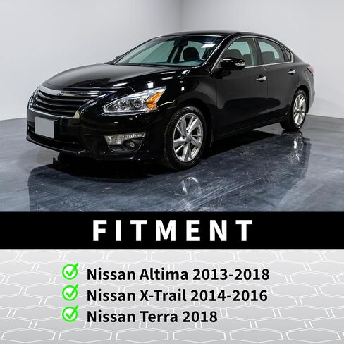 غطاء عجلة القيادة الداخلي بنمط ألياف الكربون متوافق مع Nissan Altima 2013 2014 2015 2016 2017 2018، Nissan X-Trail 2014-2016، Nissan Terra 2018، Nissan Rogue 2014-2016 (أسود PC) in Kuwait