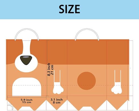 OU RUI 12Pcs Blue Dog Birthday Party Gift Bag Favors Cookie Chocolate Candy Snack Bags Dog Theme Party Carry Bag in Kuwait