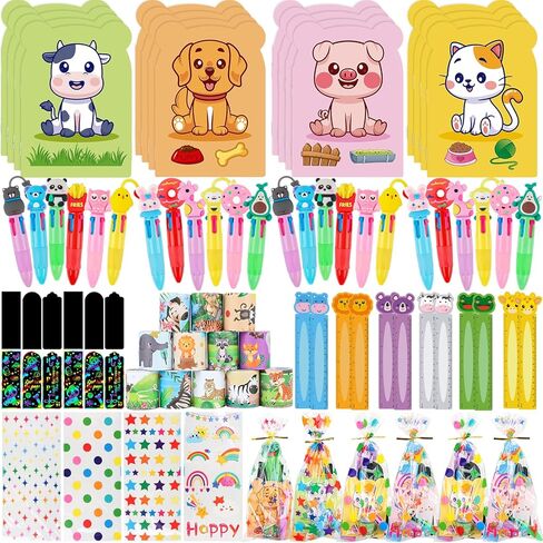 Mepmela Stationery Party Packs, 24 Pack Birthday Goodie Bags with Fun Multicolor Pens Notebooks for Birthday Return Gifts Classroom Rewards Prizes in Saudi Arabia
