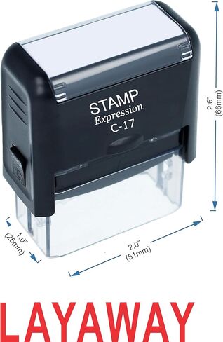 StampExpression - ختم مطاطي ذاتي التحبير للمكتب من LAYAWAY - حبر أحمر (A-5314) in Kuwait