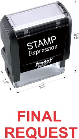StampExpression - ختم مطاطي ذاتي التحبير لمكتب الطلب النهائي - حبر أحمر (A-5299) in Kuwait
