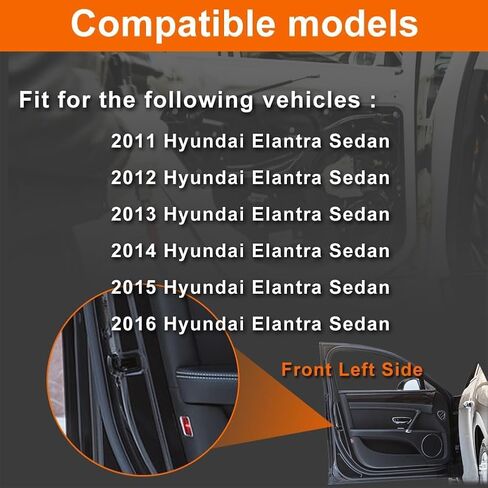 مشغل قفل الباب متوافق مع Hyundai Elantra 2011-2016 سيدان الأمامي الأيسر للسائق in Kuwait