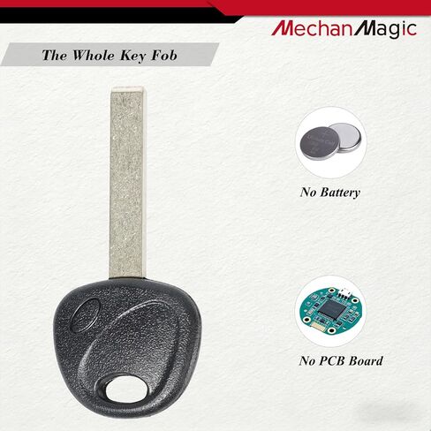MechanMagic KK12P مفتاح رأس بلاستيكي غير مقطوع يناسب Hyundai Elantra Accent Santa Fe Ioniq Kia Forte NIRO Optima Rio مفتاح باب السيارة الفارغ KK12-P (مجموعة من 2) in Kuwait