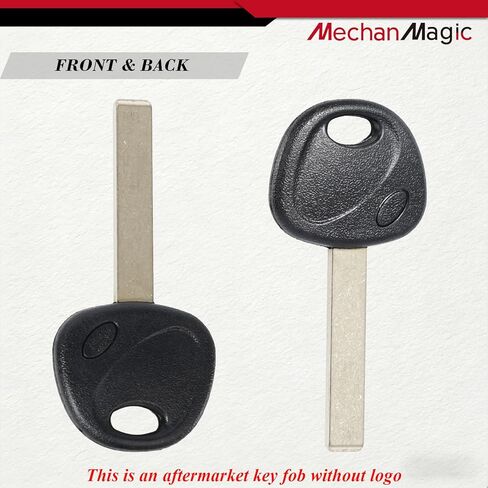 MechanMagic KK12P مفتاح رأس بلاستيكي غير مقطوع يناسب Hyundai Elantra Accent Santa Fe Ioniq Kia Forte NIRO Optima Rio مفتاح باب السيارة الفارغ KK12-P (مجموعة من 2) in Kuwait