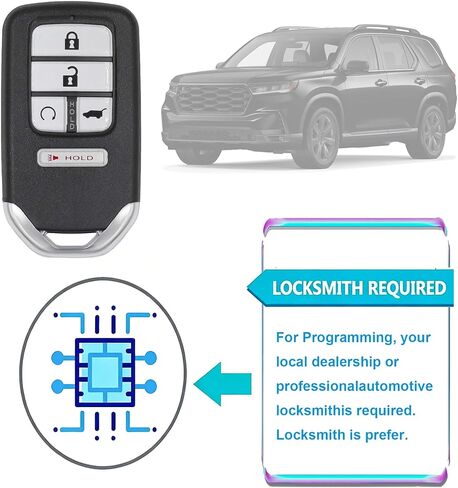 Smart Key Fob for Honda Pilot 2019-2022, Alliskeys Proximity Key Fob Replacement for Honda Passport 2019-2022 KR5V44 KR5T44 72147-TG7-A61 A3C0486420000 in Kuwait
