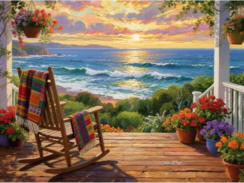 tigdtiu Landscape Paint by Numbers Kit for Adults Beginners, Beach Adult Paint by Number Kits on Canvas, DIY Acrylic Oil Easy Painting by Numbers for Home Wall Decor 16X20 inch in Saudi Arabia
