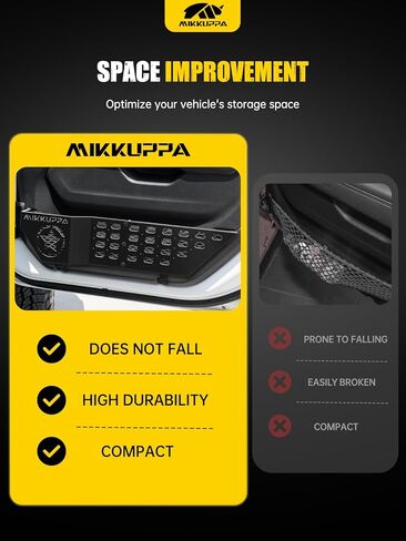 جيوب تخزين معدنية للباب الأمامي من MIKKUPPA - متوافقة مع ملحقات توسيع التخزين الداخلية Jeep Wrangler JL JLU 4XE 2018-2024 & Gladiator JT 2020-2024، صندوق منظم لإدخال جانب الباب قطعتين in Kuwait