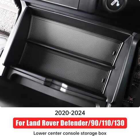 صندوق تخزين مركزي سفلي لـ 2020-2024 Land Rover Defender 90 110 130 صندوق تخزين وحدة التحكم الداخلية منظم علبة تنظيم حصيرة واقية لوازم ضبط الديكور الملحقات in Kuwait