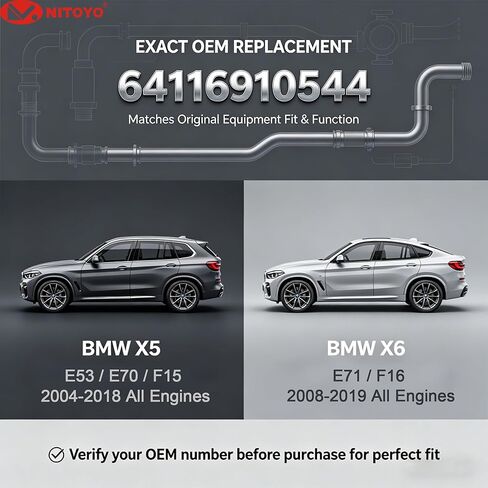 64116910544 صمام التحكم في السخان متوافق مع BMW X5 E53 E70 F15 2004-2018، X6 E71 F16 2008-2019، صمام التحكم في المياه يحل محل 701-005 in Kuwait