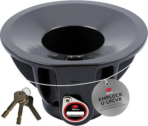 AMPLock U-LPCVR 5th Wheel Lock | Heavy Duty King Pin Lock for Travel Trailers | Conical Design | Superior Resistance and Rust Resistance | Made in North America in Saudi Arabia