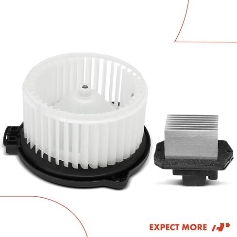 محرك منفاخ سخان HVAC ممتاز ومجموعة مقاومة متوافقة مع مركبات Ford & Lincoln - Edge 2007-2014، MKX 2007-2015 - أمامي، استبدال # 68048905AB، 79310STXA01، مجموعة من قطعتين in Kuwait