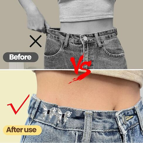15 Set Pant Waist Tightener, Adjustable Pant Clips Waist Tightener Buttons Pins for Loose Jeans Waist Tightener for Pants Women in Saudi Arabia