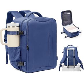 Travel Backpack 40x30x20CM TSA Approved Personal Item Bag, Underseat Backpack for Frontier Airlines Ryanair Carry On Bag, 180° Open Weekender Flight Bags with 14" Laptop Sleeve, Grey in Saudi Arabia
