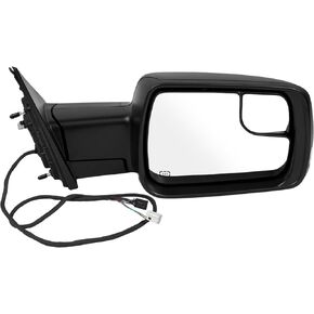 Right Passenger Side Matte Black Mirror Compatible With Ram 1500 2019-2025 Power Folding Heated Mirror With Turn Signal Puddle Light Replacement for 68276500AH(10Pins) in Saudi Arabia