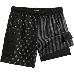 maamgic Boys Swim Trunks Compression Liner Recycled Swim Shorts with Cargo Pockets in Saudi Arabia