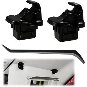 2 Pack Sun Visor Holder Clip Replacement Compatible with Subaru Impreza WRX/STI Crosstrek Legacy Outback Ascent, ABS Construction Sunvisor Inner Clips Holder Hook, OEM #92018FG001ME (Black) in Saudi Arabia