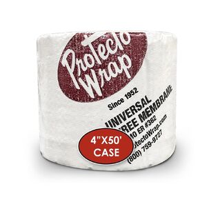 Protecto Wrap Universal Primer-Free Membrane – Self-Adhesive Waterproof Flashing for Wood, CMU, OSB, and Foam Board – Seals Skirt Board-Foundation Interface and Acts as Air & Vapor Barrier – 4" x 50' in Kuwait