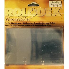 Rolodex 67682 Card Protectors, for 3x5 Rotary Cards, Clear, 50 Sleeves per Package in Kuwait