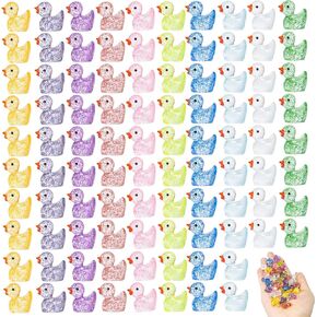 370Pcs Glitter Mini Ducks Bulk, Mini Resin Glitter Ducks to Hide,Tiny Ducks and Mini Duckies,Mini Figures and Mini Figurines for Party Favors,Classroom Prizes and Goodie Bags in Saudi Arabia