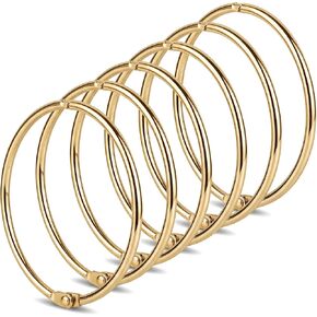 6 Pack 4 Inch Binder Rings, Heavy Duty Nickel Plated Metal Binder Rings, Loose Leaf Binder Rings for Office, School, Home, DIY Crafts, Index Cards, Documents, Photos in Saudi Arabia