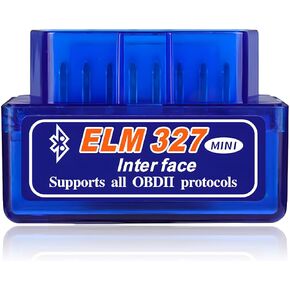 Sun Walker 2 PCS ELM327 OBDII Car Auto Diagnostic Scanner, Professional ELM327 Interface Bluetooth Failure Detector, Mini Wireless Engine Fault Code Reader Compatible with OBD2 Vehicles in Kuwait