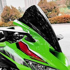 دراجة نارية Flyscreen ZX4R الزجاج الأمامي الزجاج الأمامي منحرف الرياح قناع قناع ل KA & WA & SA & KI ZX-4R/ZX-4RR ZX 4R/ZX4RR ZX25R إكسسوارات قطع الغيار 2023 2024 2025 2026 (دخان أسود) in Kuwait
