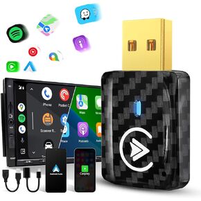 محول Carplay اللاسلكي ومحول Android Auto اللاسلكي، 2 في 1 Auto Car Play Wireless Dongle لـ OEM السلكية Carplay/Android Auto Car مع iPhone iOS 12+ / Android 11+ in Saudi Arabia
