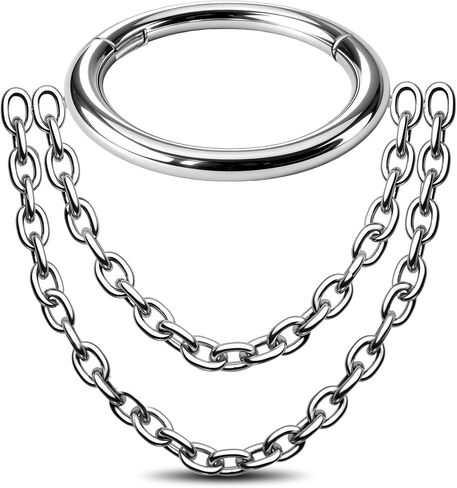 اليهودي 16G الغضروف ثقب المجوهرات استرخى سلسلة اللولب ثقب المجوهرات تشيكوسلوفاكيا متمحور اللولب هوب محارة ثقب المجوهرات الغضروف اللولب هوب القرط للنساء الرجال in Kuwait