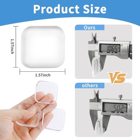 6 Pcs Door Stopper Wall Protector, Wall Shield Bumper Guard from Door Knobs,Soft and Transparent,Sturdy Self Adhesive,Washable Reusable Shock Absorbent Gel for Home Office (6) in Saudi Arabia