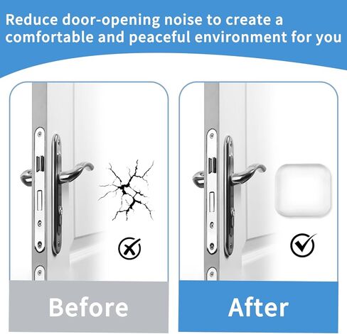 6 Pcs Door Stopper Wall Protector, Wall Shield Bumper Guard from Door Knobs,Soft and Transparent,Sturdy Self Adhesive,Washable Reusable Shock Absorbent Gel for Home Office (6) in Saudi Arabia