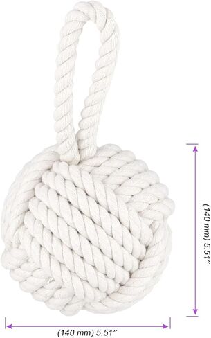 JOIKIT 2 PCS Rope Knot Door Stop, 3lbs Weighted Door Stopper for Bottom of Door Gap, Decorative Doorstop to Prevent Slamming, Keep Doors Open in Kuwait