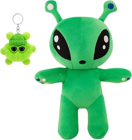 2-Pack Green Alien Doll, Green Large 35cm Alien with Mini Coal Charms Set, Figure Pillow for Boys Girls and Fans Gift Collectors in Saudi Arabia