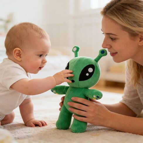 2-Pack Green Alien Doll, Green Large 35cm Alien with Mini Coal Charms Set, Figure Pillow for Boys Girls and Fans Gift Collectors in Saudi Arabia