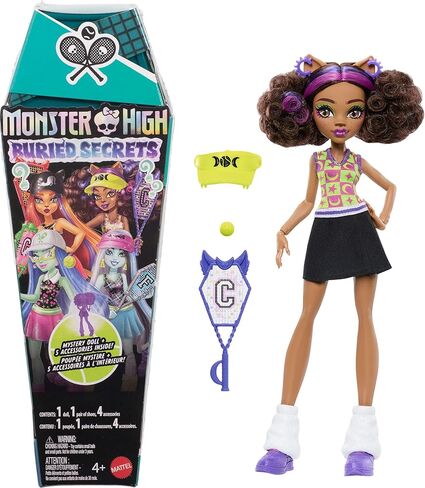 دمى Monster High Buried Secrets وملحقاتها، موضوع Courtside Fang-Out مع دمية غامضة و5 مفاجآت عند فتح العبوة (قد تختلف الشخصيات) in Kuwait