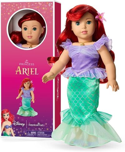 American Girl, Disney, Princess Ariel, 18-inch Doll, Red Wavy Hair, Aqua Eyes, Includes Accessories, Ages 6+ in Kuwait