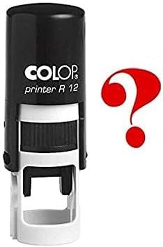 QUESTION Mark Self Inking Mini Rubber Stamp Colop Round Decorative Teachers Stamps 12mm in Kuwait