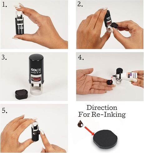 QUESTION Mark Self Inking Mini Rubber Stamp Colop Round Decorative Teachers Stamps 12mm in Kuwait