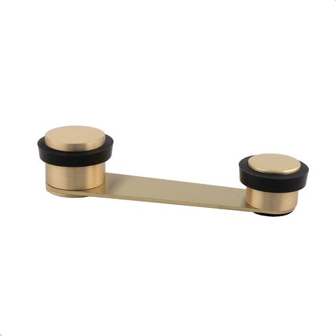 Black Adhesive Door Stopper |with 50mm Thick Door Retainer | Black Rubber | Includes Screw + Plug | Mod. I-164 |EVI in Saudi Arabia