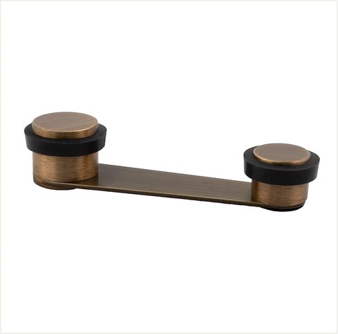 Black Adhesive Door Stopper |with 50mm Thick Door Retainer | Black Rubber | Includes Screw + Plug | Mod. I-164 |EVI in Saudi Arabia