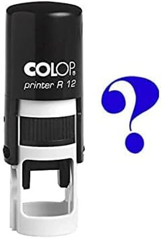 QUESTION Mark Self Inking Mini Rubber Stamp Colop Round Decorative Teachers Stamps 12mm in Kuwait