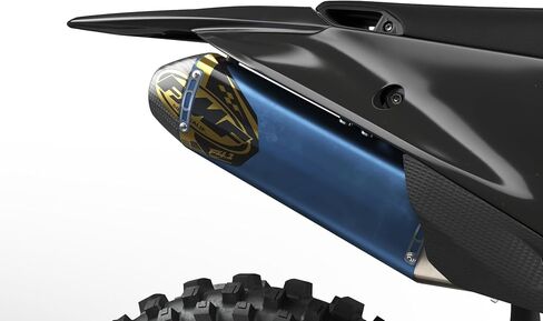 FMF Exhaust Factory 4.1 Gold Chrome Decals 2 Pack (Black) (FMF-BLK-GLD) in Saudi Arabia